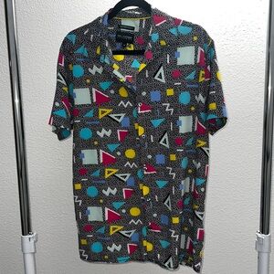 [Drill Clothing Company] 90s Print Short Sleeve Button Up